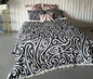 Black and White Faux Fur Blanket and 2 Pillow Cases