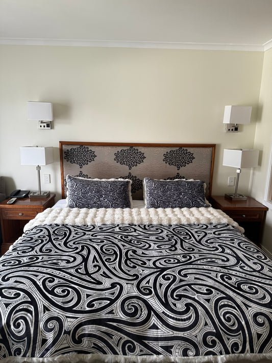 Adult Faux Fur Black Blanket and 2 pillowcases  WINTER PREORDER arriving late May