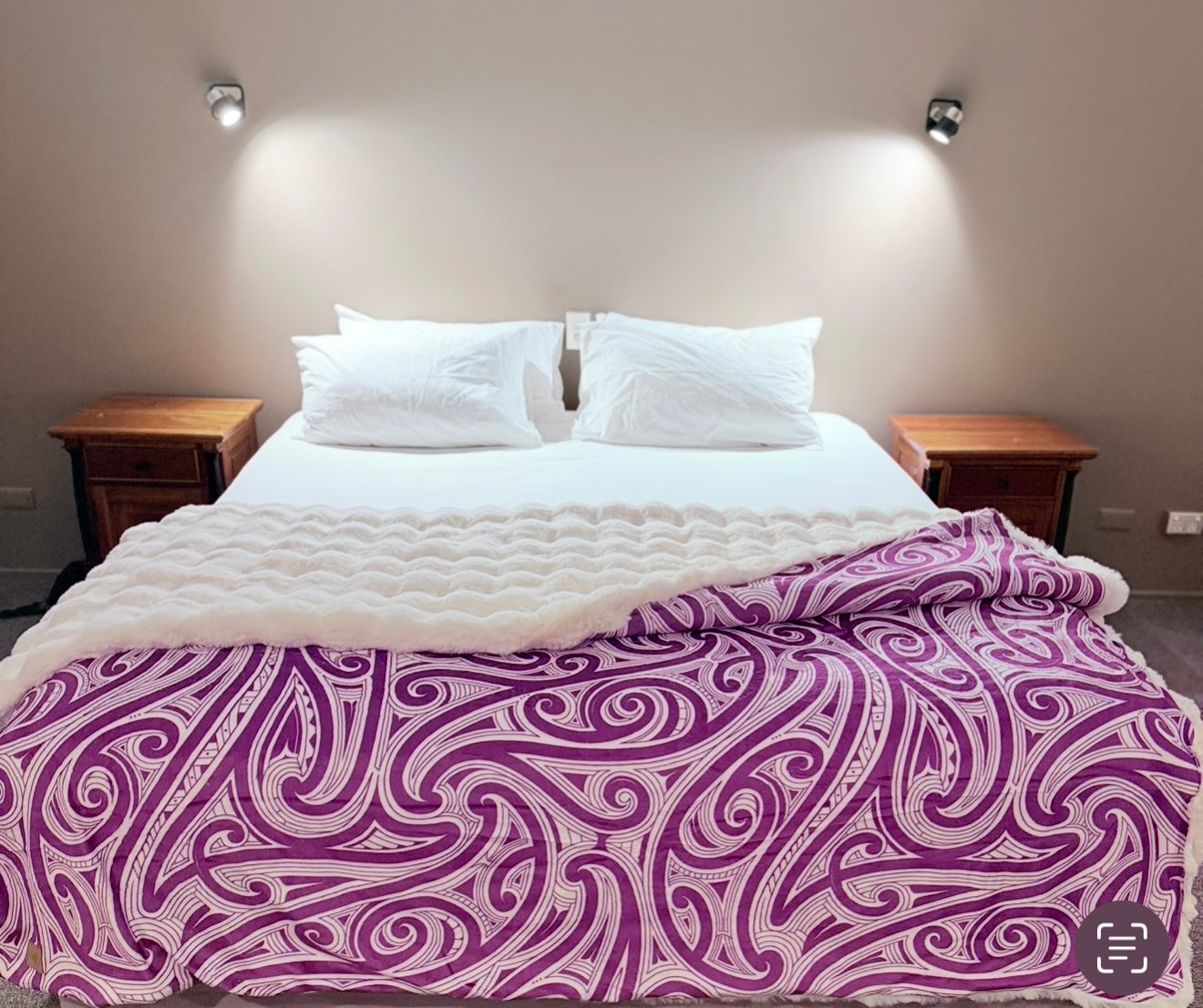 Adult Faux Fur Purple Blanket and 2 Pillows cases WINTER PREORDER arriving late May